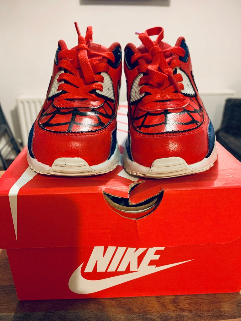Marvel Spider-Man temÃ¡tica personalizada Nike air max 90 | Etsy