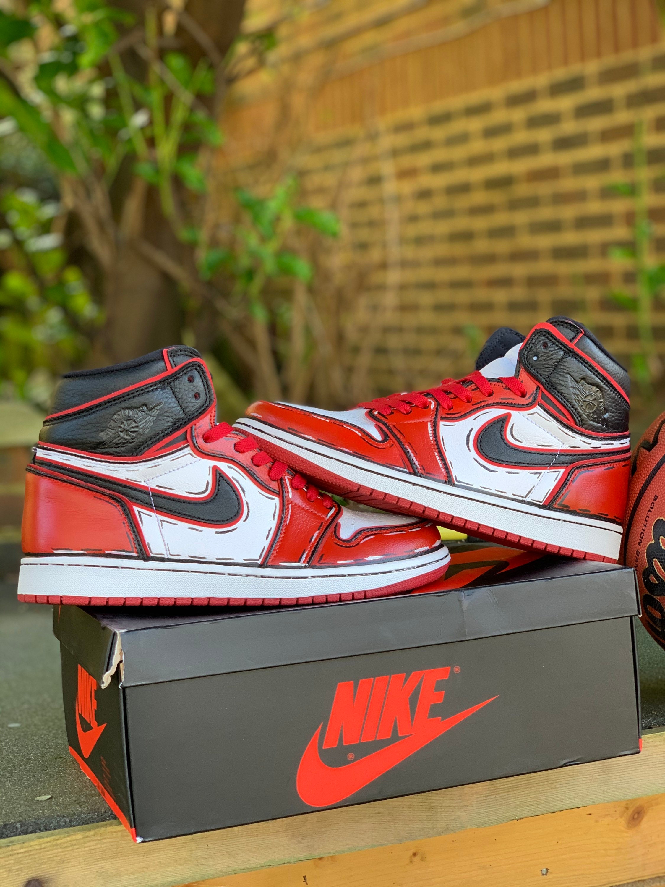 custom cartoon air jordan 1