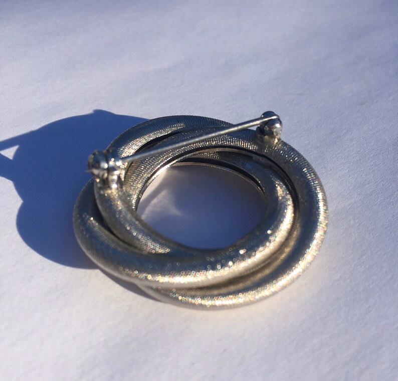 Vintage Silver Coiled Circle Brooch
