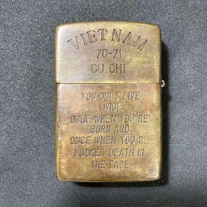 RARE Vintage Vietnam War Zippo Cu Chi 1970 - 1971 - Etsy