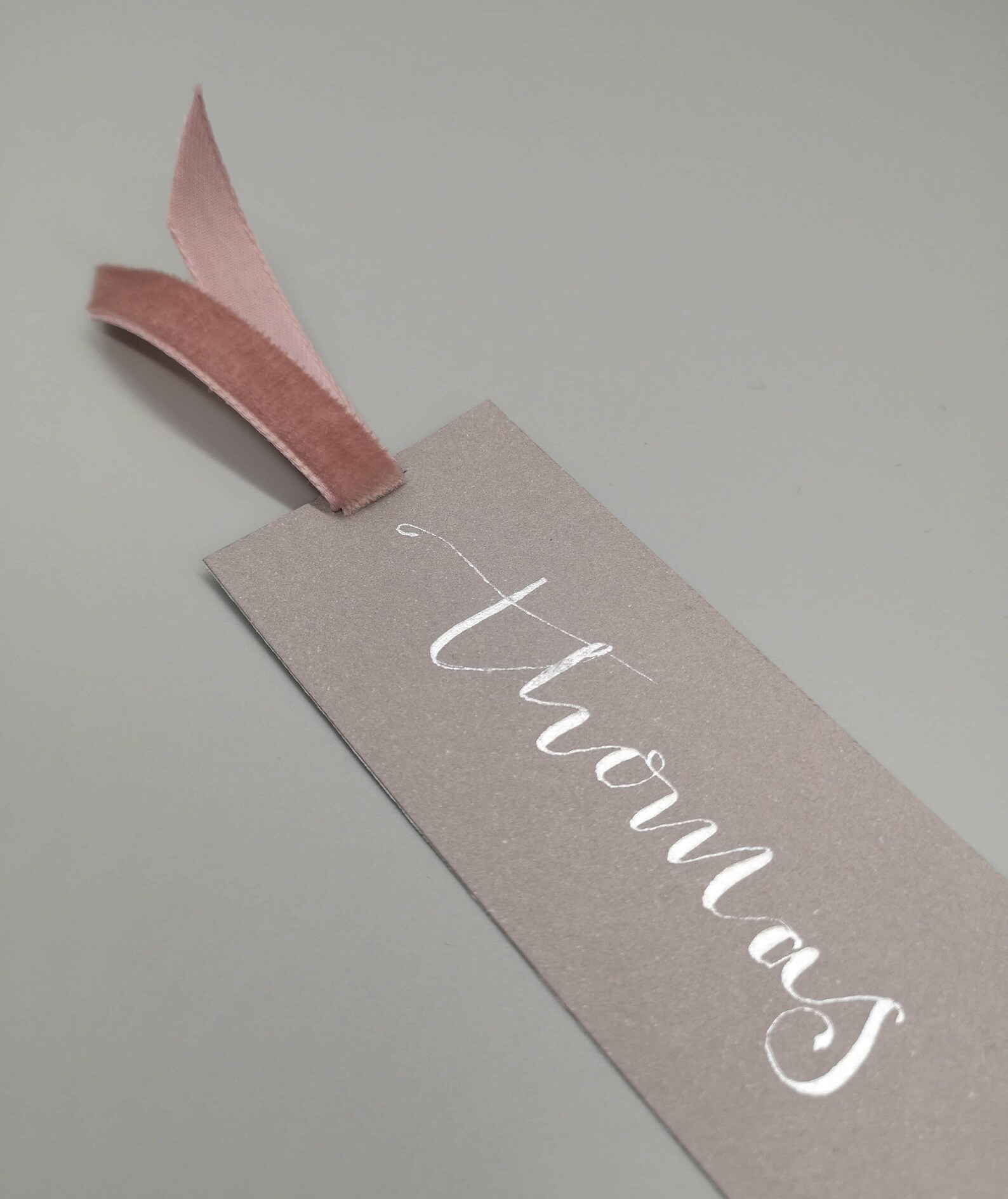 Wedding place name card with ribbon Ribbon place name Etsy