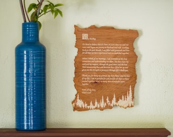 Custom Engraved Wooden Wall Plaque | Personalized Love Letter Gift for Anniversaries, Weddings