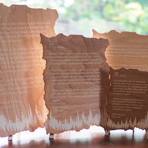 Aangepast houtgegraveerd gepersonaliseerd gedicht - unieke handgemaakte aandenken, perfect om cadeau te doen en als huisdecoratie