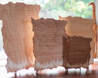 Custom Wood Engraved Poem: Personalized Keepsake Gift
