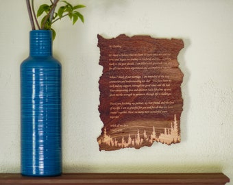 Custom Wall Decor | Engraved Personalized Poem - Unique Handcrafted Keepsake, Perfect for Gifting and Home Décor