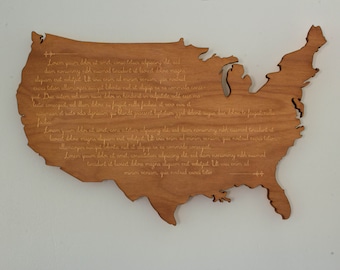 USA personalized wall decor | Custom message wall sign