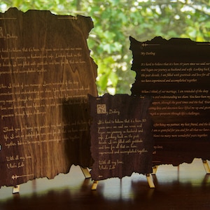 Personalized Mahogany Wood Love Letter: Romantic Gift