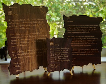 Personalized Mahogany Wood Love Letter: Romantic Gift