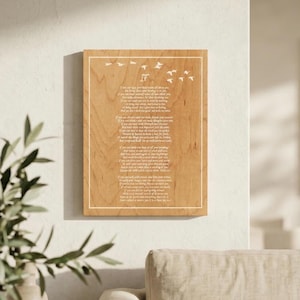 Engraved 'If' Poem Wood Plaque – Rudyard Kipling Literary Wall Art