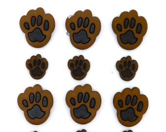 Dog Paws ~ Dress It Up Embellishments ~ Jesse James Novelty Buttons Theme Pack