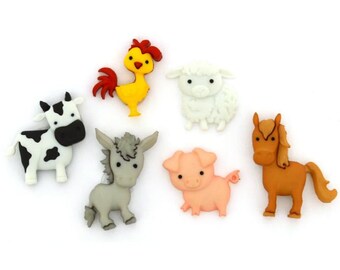 Novelty Craft /'Lifes A Zoo/' Jungle Animals Childrens Buttons Dress It Up