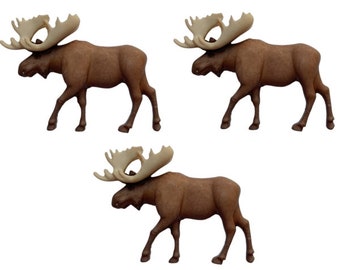 Moose Buttons ~ Shelly's Buttons and More Shank Back Button Embellishments ~ Novelty Theme Pack