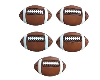 Pigskin / Footballs ~ Buttons Galore & More Embellishment Buttons ~ Sports Novelty Buttons Theme Pack