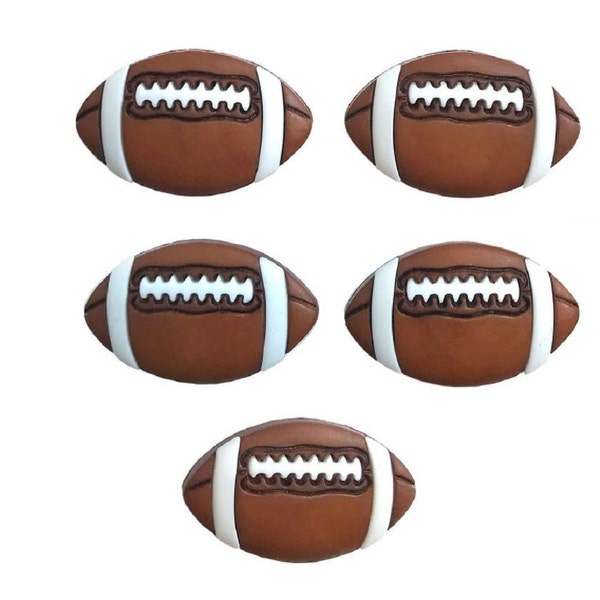 Pigskin / Footballs ~ Buttons Galore & More Embellishment Buttons ~ Sports Novelty Buttons Theme Pack