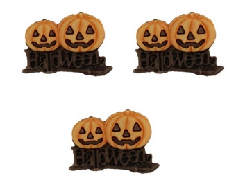 Halloween Jack O Lanterns ~ Halloween Buttons Galore Embellishments ~ Novelty Buttons Theme Pack