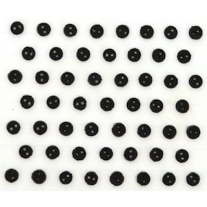 Micro Mini Round Black ~ Tiny Shapes ~ Buttons Galore Embellishment Buttons ~ Novelty Buttons Theme Pack