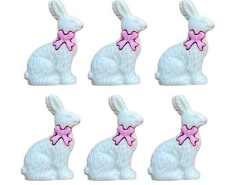 White Chocolate Easter Bunnies ~ Shelly's Buttons and More - Embellishment Buttons - Novelty Theme Pack
