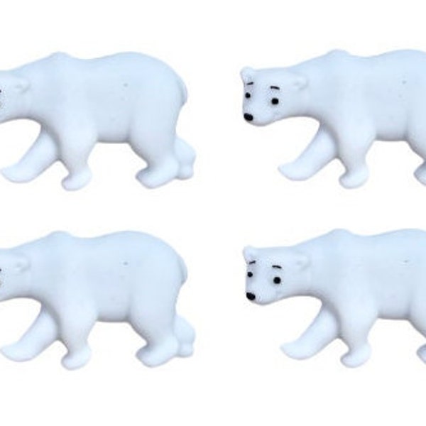 Osos polares ~ Polo Norte ~ Botones decorativos "Hagamos manualidades" ~ Paquete temático de botones novedosos