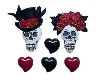 Gothic Love ~ Shelly's Buttons and More - Halloween Embellishment Buttons ~ Novelty Buttons