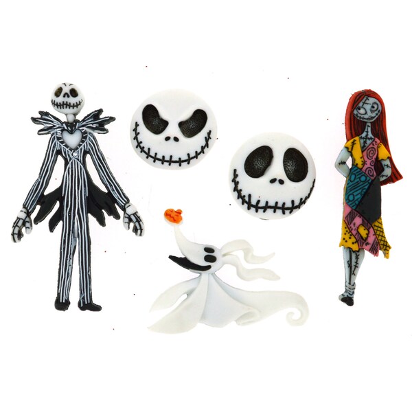 Disney Nightmare Before Christmas ~ Halloween Dress It Up Embellishments ~ Jesse James Novelty Buttons Theme Pack