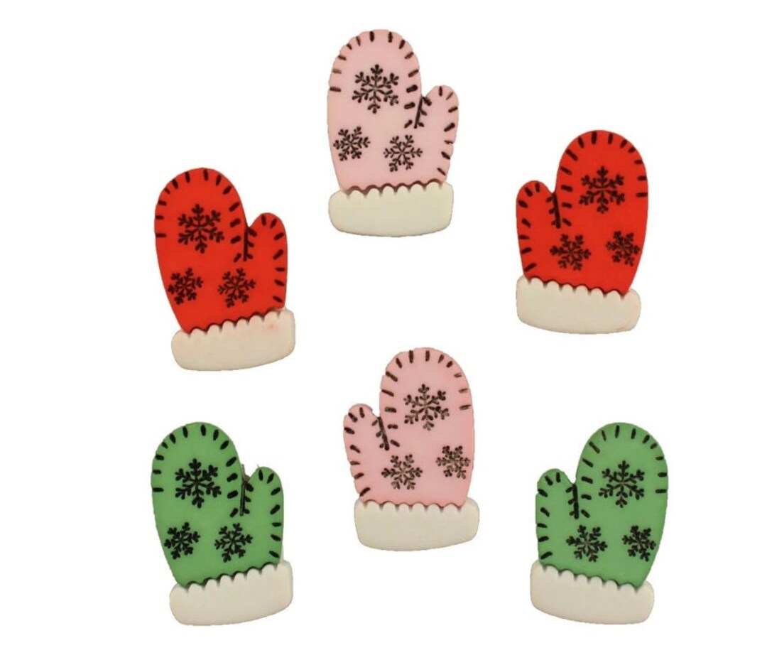 Mitten Medley Christmas and Winter Buttons Galore & More Embellishment ...