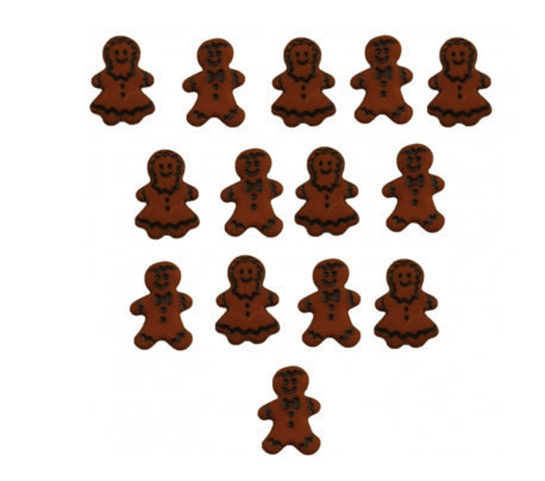 Gingerbread People ~ Christmas Dress It up Embellishment Buttons ...