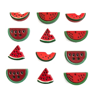 Watermelon Medley ~ Fruit / Snacks / Sweets ~ Buttons Galore Embellishment Buttons ~ Novelty Theme Pack