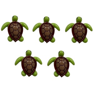 Turtles ~ Shelly's Buttons and More - Flat Back Embellishments ~ Novelty Buttons Theme Pack