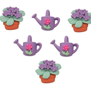 Pretty as a Flower ~ Shelly&#39;s Buttons & More - Flat Back Embellishments ~ Novelty Theme Pack
