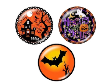 Halloween Cabochons ~ Shelly's Buttons and More - Flat Back Halloween Embellishments ~ Novelty Theme Pack