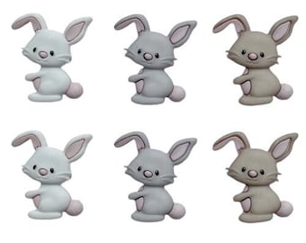 Bunny Trail ~ Easter Shelly's Buttons and More Embellishments ~ Novelty Buttons Theme Pack