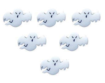 Ghost Button Set ~ Shelly's Buttons and More ~ Halloween Embellishment Buttons Novelty Buttons Theme Pack