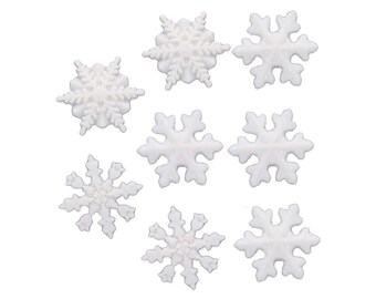 Glitter Snowflakes ~ Dress It Up ~ Jesse James Novelty Buttons Theme Pack