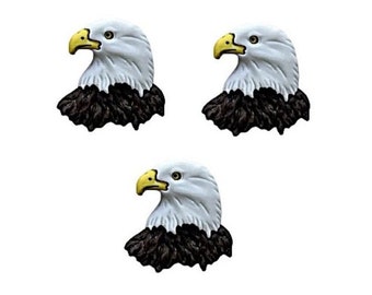 Bald Eagles ~ Let's Get Crafty Embellishment Buttons ~ USA Patriotic Novelty Buttons Theme Pack