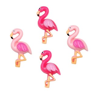 Flamingos ~ Shelly's Buttons and More - Flat Back Embellishment Buttons ~ Novelty Buttons Theme Pack