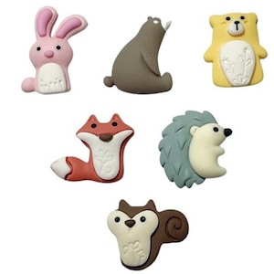 Cuties / Animals ~ Shelly&#39;s Buttons and More Flat Back Embellishments ~ Novelty Theme Pack