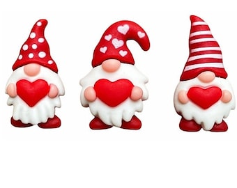 Valentine Buds ~ Valentine Embellishments ~ Shelly's Buttons and More - Flat Back Gnome Embellishments ~ Novelty Theme Pack