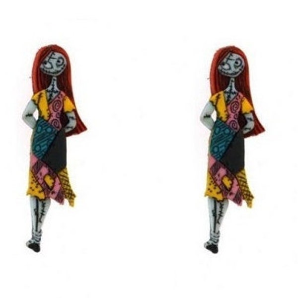 Sally (2 pcs) ~ Disney Nightmare Before Christmas ~ Halloween Dress It Up Embellishments ~ Jesse James Novelty Buttons Theme Pack