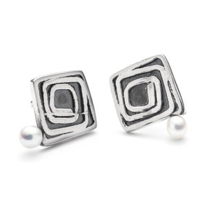 Sterling Silver Earrings DD307C Spiral Collection