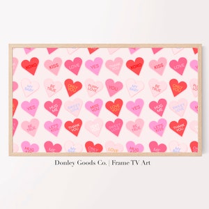 Samsung Frame TV Art | Digital Art Download | Valentines Day Candy Hearts Art | Conversation Hearts