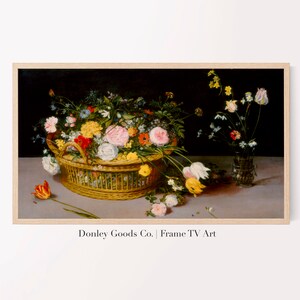Samsung Frame TV Digital Download Art| Dark Florals | Florals | Eclectic | Vintage | Rich Decor