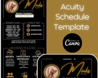 DIY Acuity Scheduling Site, Makeup booking site, lash tech booking site, hair stylist booking site, Canva DIY instant, Acuity booking site
