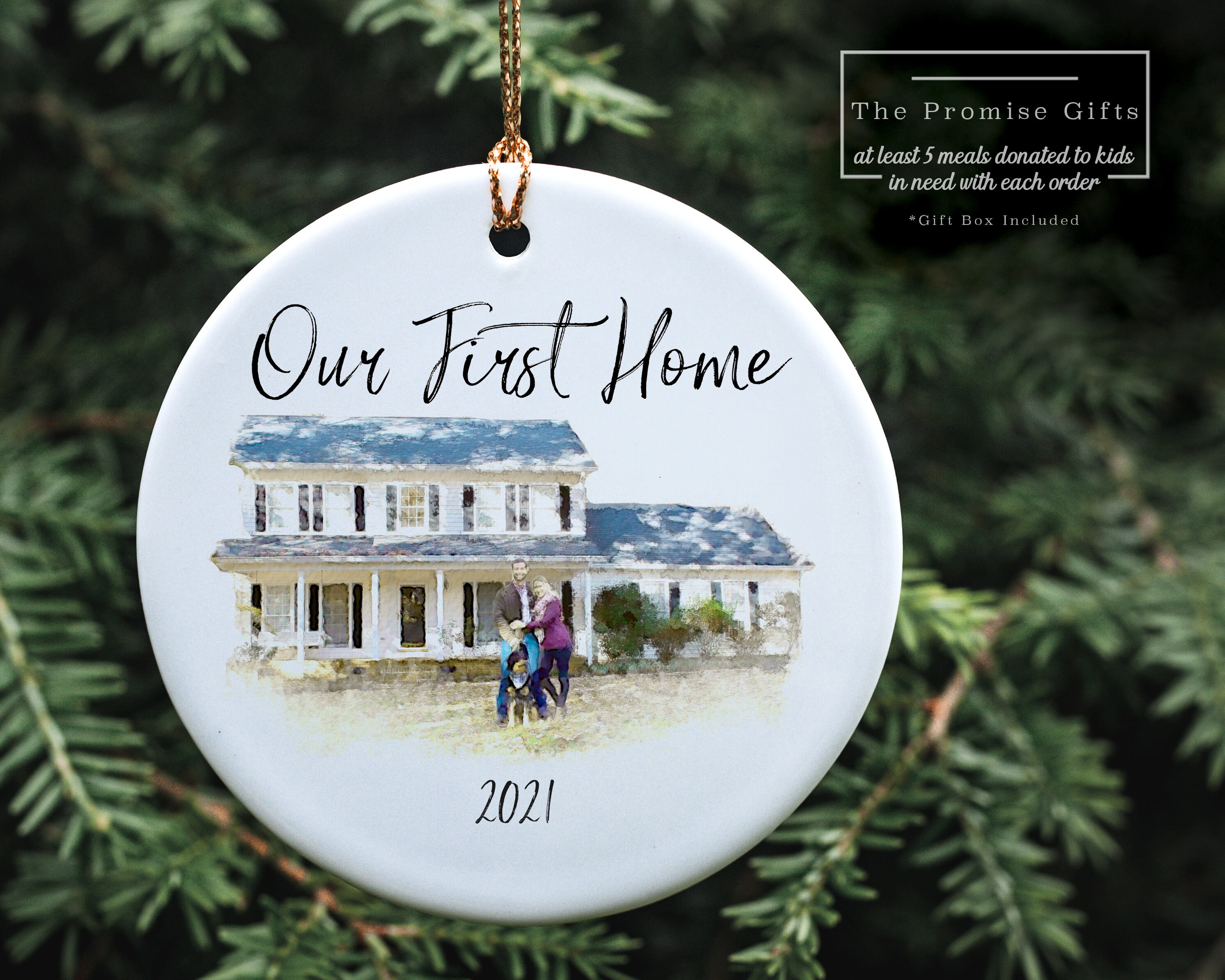Custom Home Ornament House Portrait Ornament House Etsy
