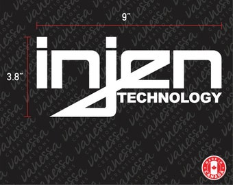 2x INJEN TECHNOLOGY RACING sticker vinyl car decal