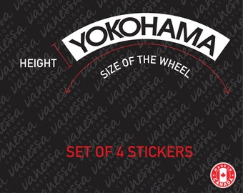 TIREBOMB tire stencil YOKOHAMA stance retro style *for paint*