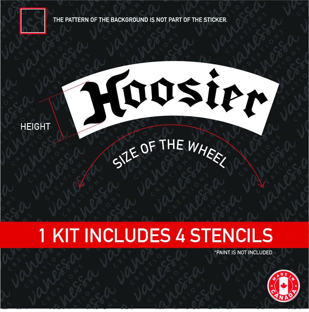 TIREBOMB Tire Stencil HOOSIER Stance Retro Style for Paint Etsy