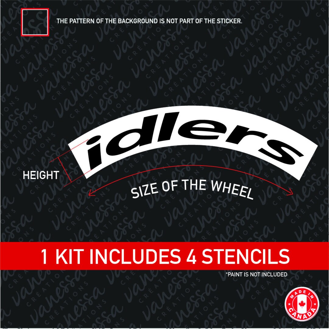 TIREBOMB Tire Stencil IDLERS Stance Retro Style for Paint Etsy Canada