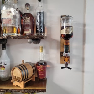 Bourbon Dispenser Stave, Liquor Dispenser, Wall Mount Liquor Dispenser, Man Cave Decor, Barrel Bar, Father&#39;s Day, Gifts for Him