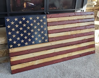 Distressed American Flag, Rustic American Flag, Betsy Ross, Wooden Flag