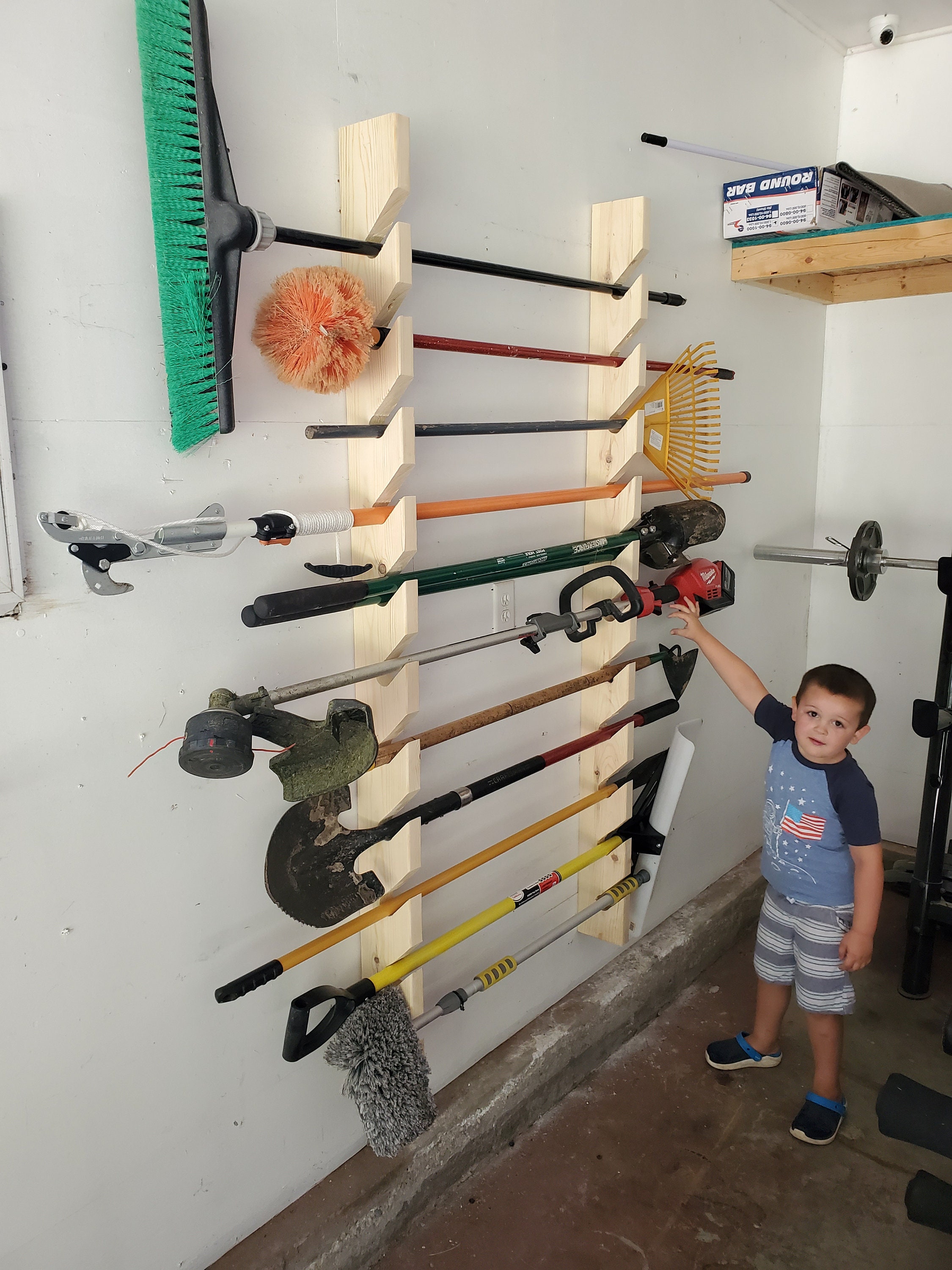 Yard tool rack discount